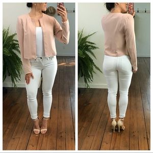 Blush Zip-up Blazer NWT